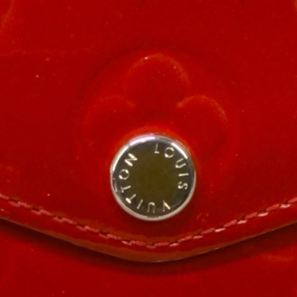Louis Vuitton Sarah Wallet Womens Red Monogram Vernis Leather‎ TN4115 M.H Stamp